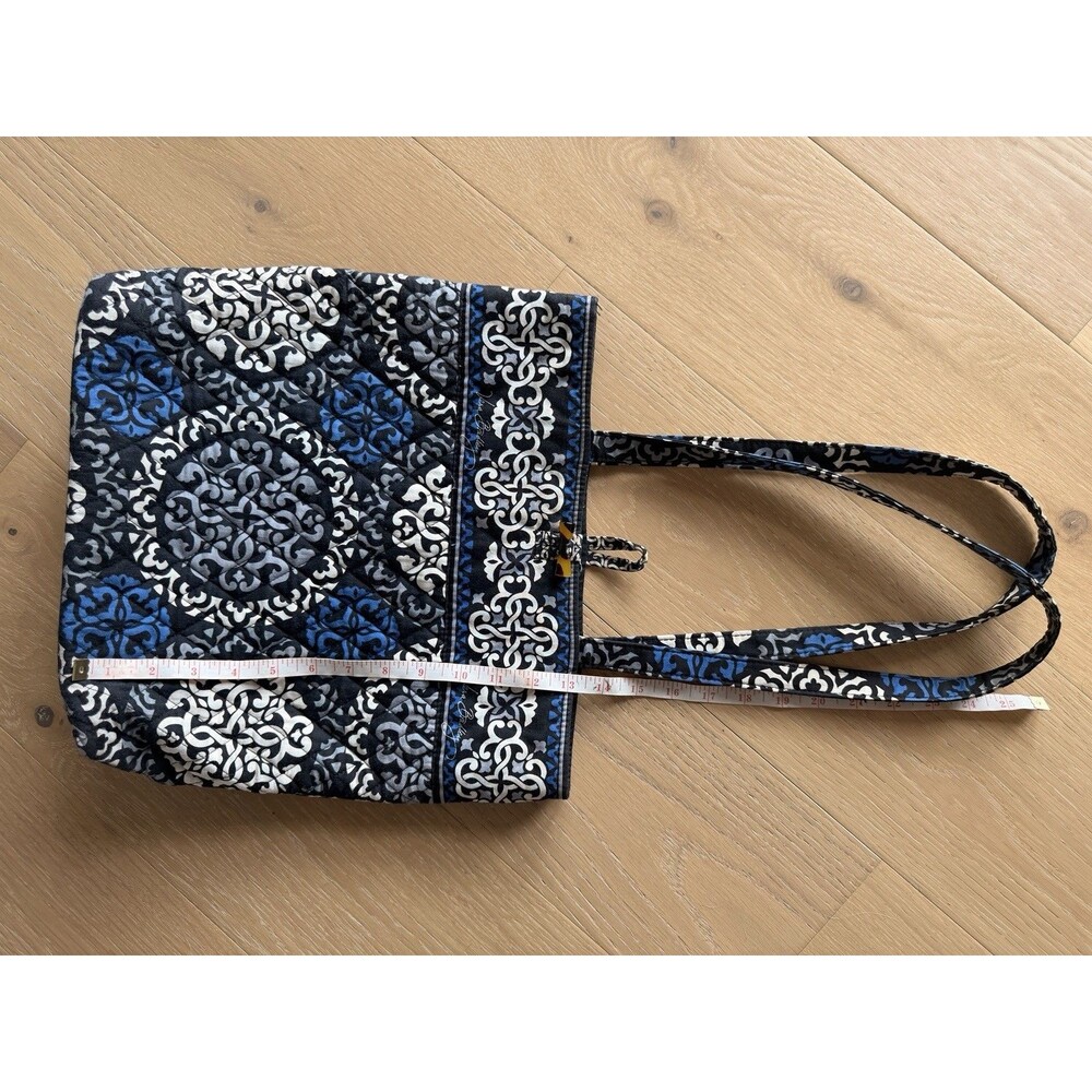 Vere Bradley Canterberry Cobalt Toggle Tote Shoulder Bag Purse - Picture 10 of 11